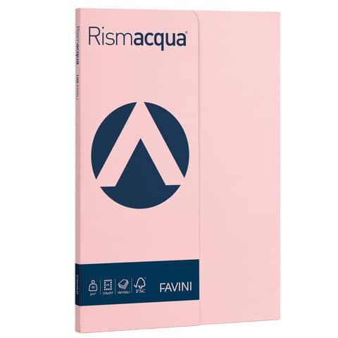 Carta colorata Favini Rismacqua colori tenui 90 g/m A4 - risma da 100 fogli rosa - A69S144
