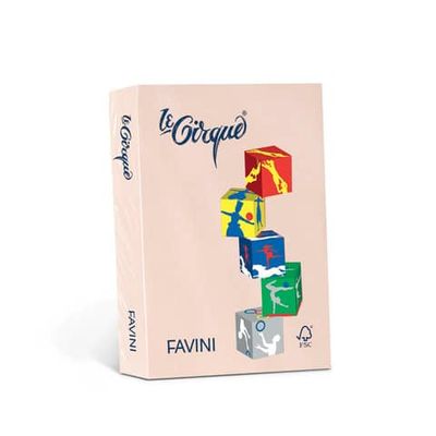 Carta colorata Favini Le Cirque A4 160 g/m colori tenui - risma da 250 fogli salmone - A745304