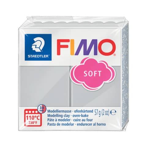 Pasta modellabile Staedtler FIMO soft 57 g grigio delfino - 8020-80