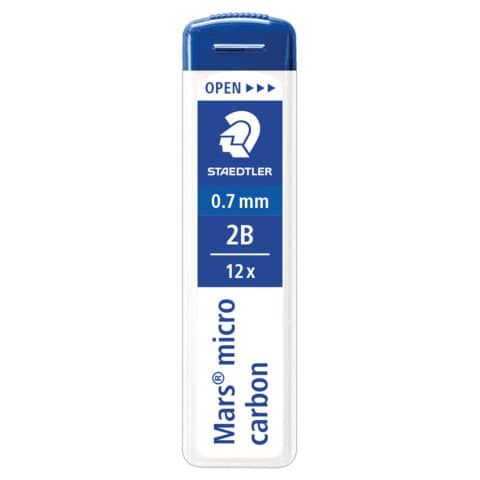 Mine sottili Staedtler Mars micro carbon confezione da 12 pezzi Staedtler 2B 0,7 mm - 250 07-2B