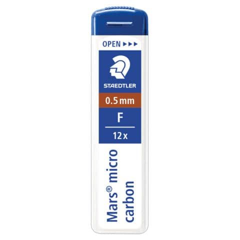 Mine sottili Staedtler Mars micro carbon confezione da 12 pezzi F 0,5 mm - 250 05-F