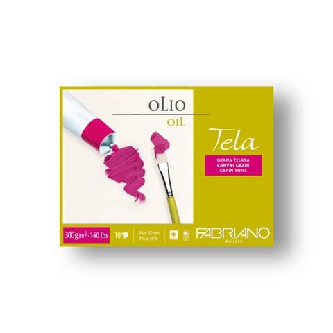 Blocco carta per pittura a olio TELA 300 g - 10 fogli 24x32 cm - 68002432