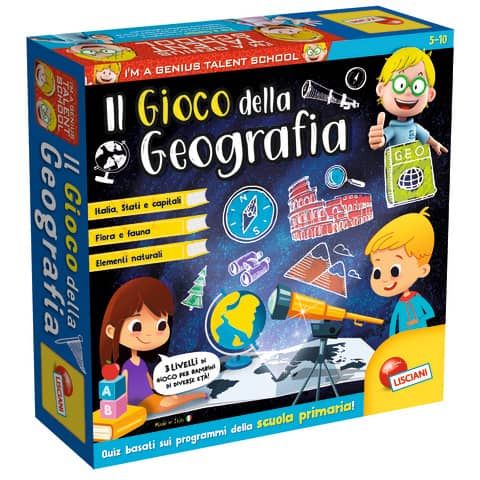 Gioco in scatola materie scolastiche I&#39;m a Genius Geografia - 48908