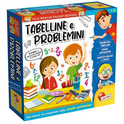 Gioco in scatola Lisciani I&#39;m a Genius Tabelline e Problemini - 48885