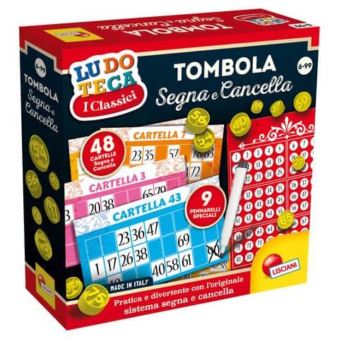 Gioco in scatola Lisciani Ludoteca Tombola Segna e Cancella 48 cartelle - 56996