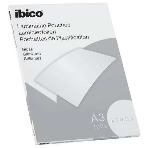 Pouches per plastificatrici IBICO BASICS light 75 mic - conf.100 pezzi Ibico A3 627311