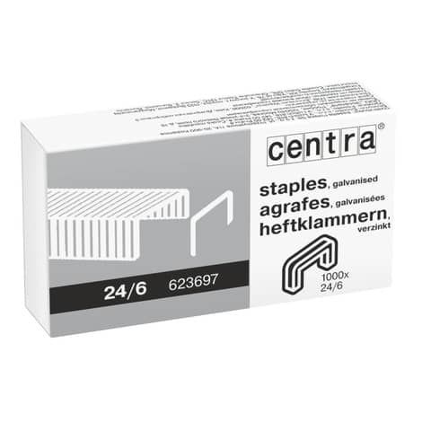 Punti metallici per cucitrice CENTRA 24/6 Centra conf. 20000 punti 623697