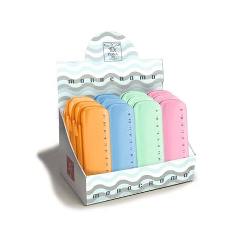 Espositore astucci Pigna Monocromo Eva Collection 12 pezzi colori assortiti - 0231206