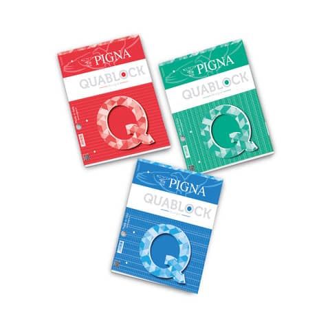 Quablock Pigna a 4 fori - 50 fogli A4 80 g/mq quadretti 5M - 0060977 5M