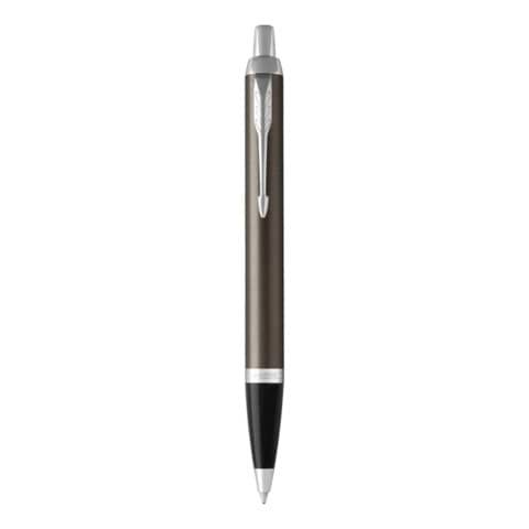 Penna a sfera Parker IM punta M inchiostro blu Parker Dark Espresso CT 1931671