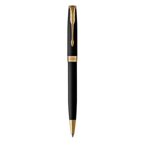 Penna a sfera Parker Sonnet punta M inchiostro nero Parker Matte Black GT 1931519