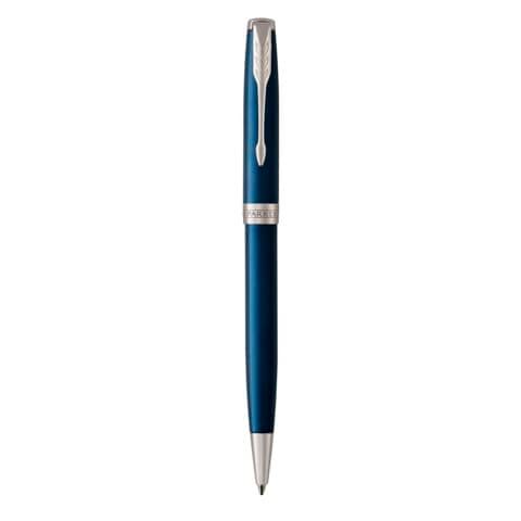 Penna a sfera Parker Sonnet punta M inchiostro nero Parker Subtle Blue CT 1931536