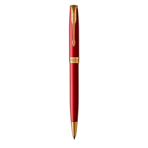 Penna a sfera Parker Sonnet Red Lacquer GT punta M inchiostro nero Parker Red GT 1931476