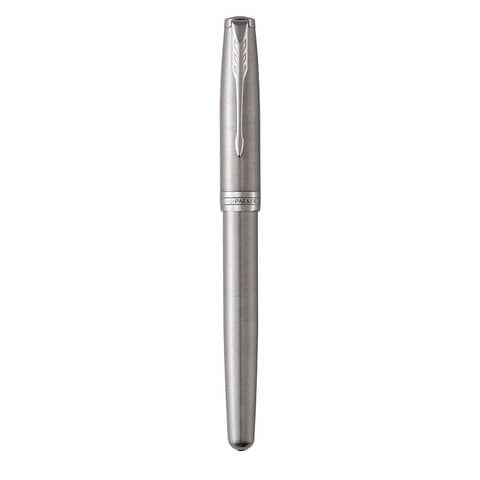 Penna stilografica Parker Sonnet Parker punta F inchiostro nero Parker Stainless Steel CT - 1931509