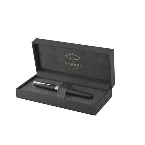 Penna stilografica Parker Sonnet punta F Parker Matt Black CT 1931521