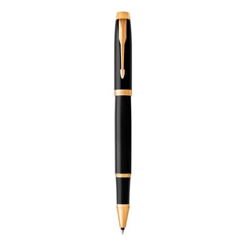 Penna roller Parker IM punta F inchiostro nero Parker Black GT 1931659