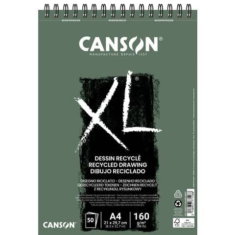 Blocco spiralato sul lato corto XL Canson Recycled 50 fg. 160 g/m A4 C200777128