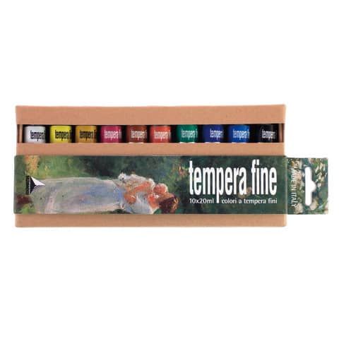 Tempera fine Maimeri in tubetto 20 ml - conf. da 10 colori assortiti M2598100