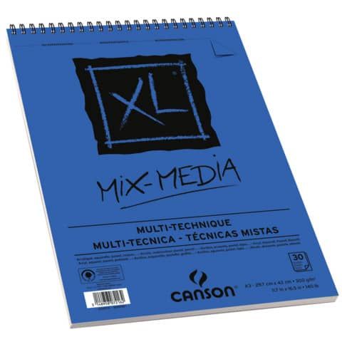 Blocco spiralato Canson Mixed Media XL 30 ff. - 300 g - A3 C200807216