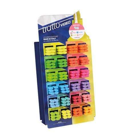 Espositore Tratto Video Fluo e Pastel modulare 288 pezzi assortiti F837500