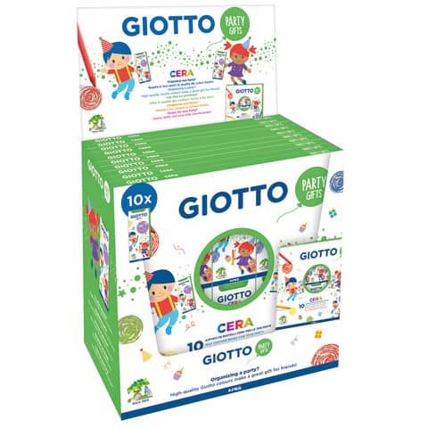 Pastelli a cera Giotto Party Set in conf. 10 10 astucci da 4 colori assortiti - F311000