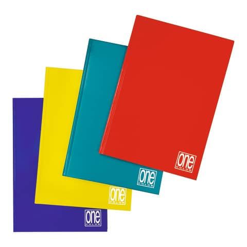 Maxi quaderno cartonato One Color  - A4 60 gr/mq - 240 facciate a righe 1R colori assortiti - 5964