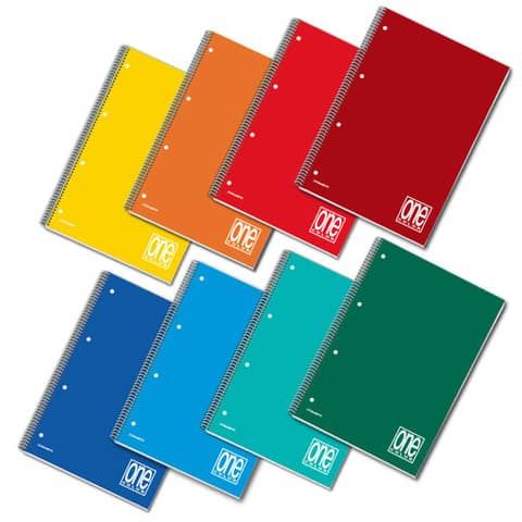Quaderno spiralato Maxi One Color A4 - 80 g/m2 - 60 ff - 4 mm 1142