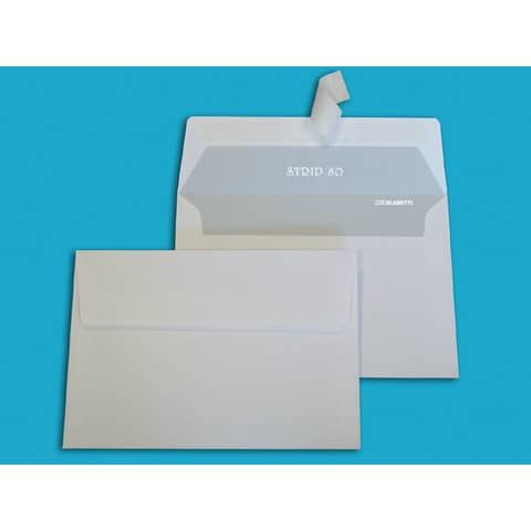 Busta bianca Lembo Strip Blasetti 80 g/m2 in conf. da 500 buste 114x162 mm 007