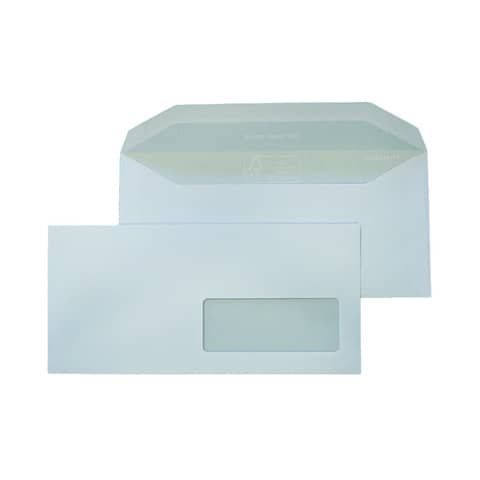 Busta bianca con finestra Blasetti Super Pocket 80 g/m2 in conf. 500 buste 110x230 mm - 126