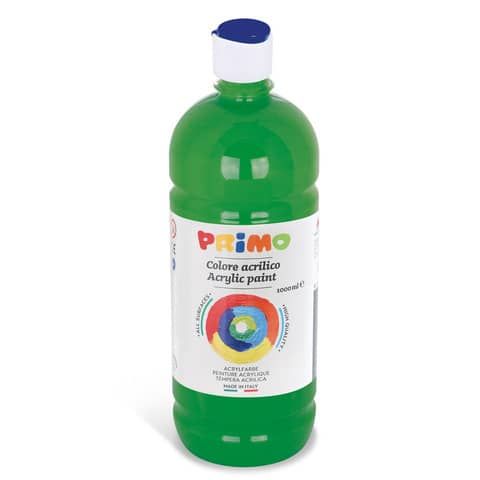Colore acrilico Primo in bottiglia con tappo dosatore 1000 ml verde scuro 404TA1000630