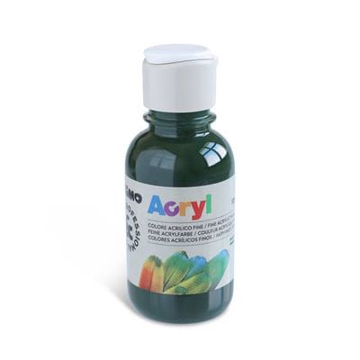 Colore acrilico Primo in bottiglia PET con tappo dosatore 125 ml verde vescica - 402TA125690