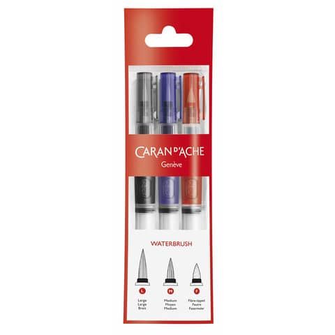 Pennello con serbatoio Carand&#39;Ache in conf. da 3 punte assortite 115303