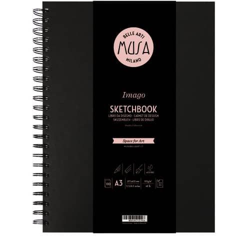 Blocco con spirale Imago SKETCH Musa 100 pagine 105 gr formato A3 MU124593