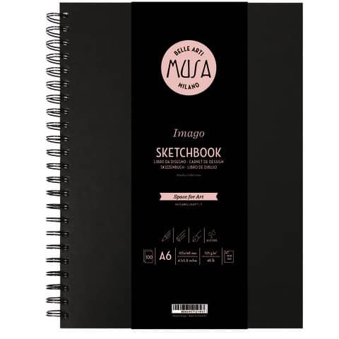 Blocco con spirale Imago SKETCH Musa 100 pagine 105 gr formato A6 MU124596