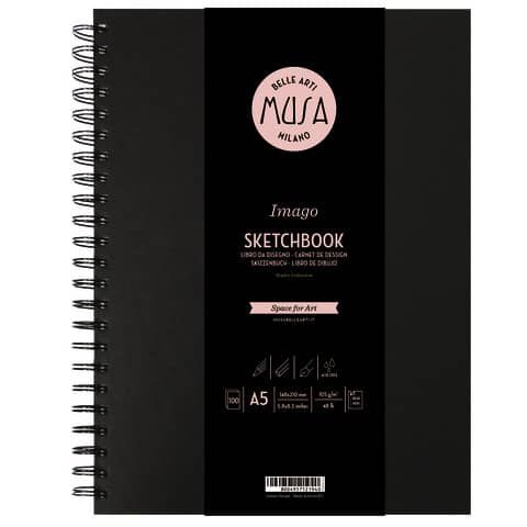 Blocco con spirale Imago SKETCH Musa 100 pagine 105 gr formato A5 MU124595