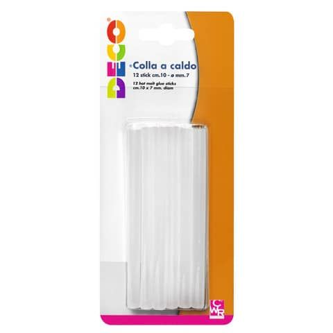 Colla stick a caldo Deco in conf. da 12 pz 7 mm x 10 cm T705M