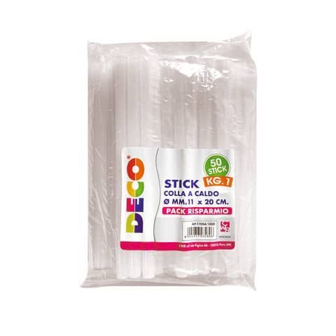 Colla stick a caldo Deco in conf. da 50 pz 11 mm x 20 cm T705A/1000
