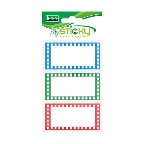 Etichette adesive Scuola Niji con cornice A4091