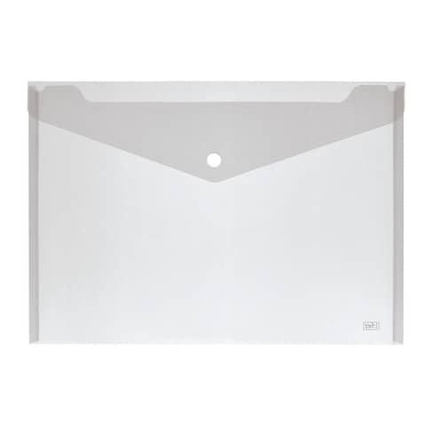 Buste con bottone Lebez orizzontale in conf. da 12 pezzi - formato A4 - trasparenti - 2192-T