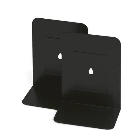 Reggilibri in metallo Lebez in conf. da 2 pz nero 088-N