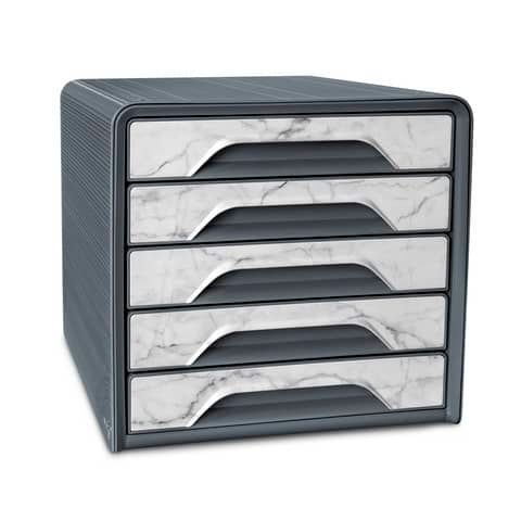 Cassettiera a 5 cassetti Cep 360x288xH.270 mm marmo grigio 1071111611