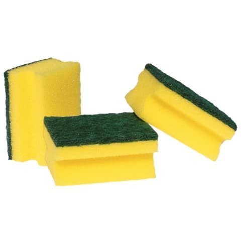 Spugna sintetica abrasiva Pippo con impugnatura salva-unghie conf. 3 pz 8,5x6x H.3,5 - NP1844
