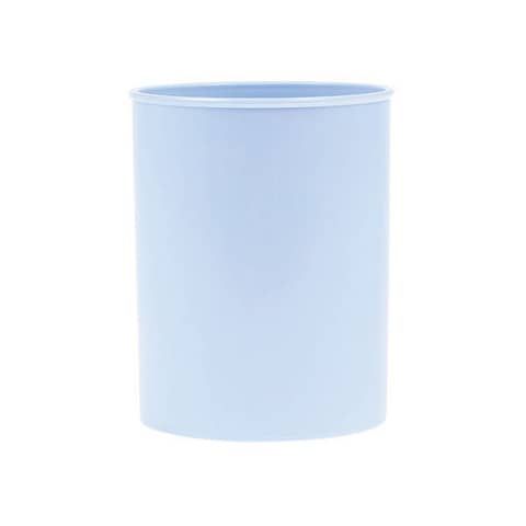 Portapenne in polipropilene rotondo Donau D.7,5xH.9,5 cm 100% riciclabile blu pastello - 3132101PL-17