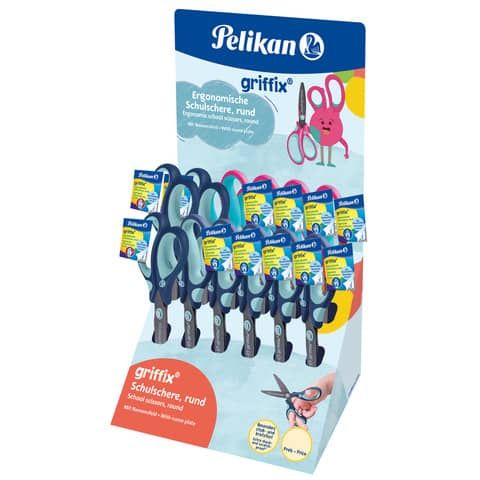 Display forbici Griffix Pelikan per destrimani e mancini assortite 605397