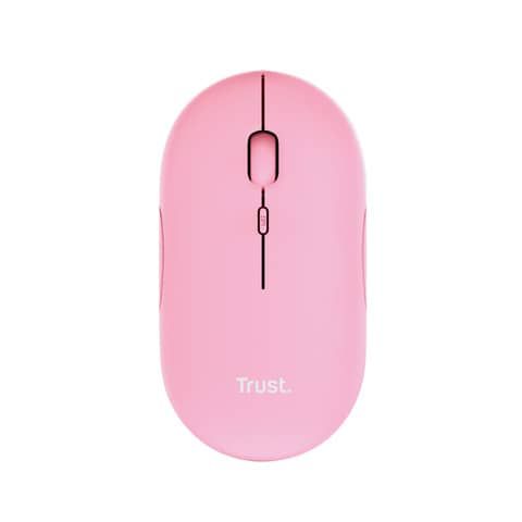 Mouse ultrasottile wireless Trust ricaricabile rosa 24125