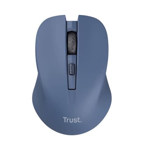 Mouse ottico wireless tasti silenziosi Trust Mydo blu 25041