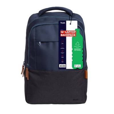Zaino per laptop capacit fino a 16&#39;&#39; Trust Lisboa eco-friendly blu 25124