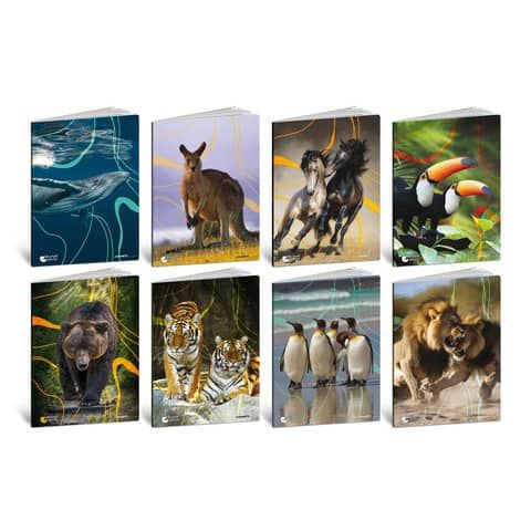 Maxi quaderni Blasetti Animali formato A4  carta 80 g conf. 10 pezzi rigatura 5 mm - 8579
