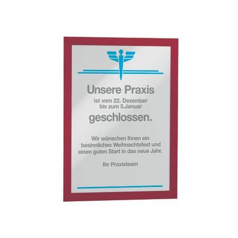 Cornice espositiva Durable Duraframe A4 236x323 mm rosso 4882-03