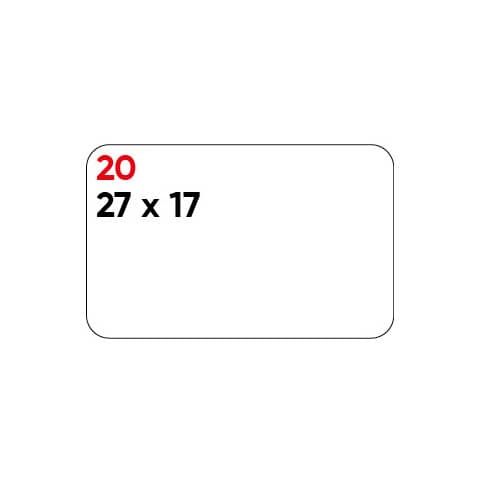 Etichette bianche permanenti Markin Copiatabu 27x17 mm - conf. 10 blister da 10 ff A4 - X11020